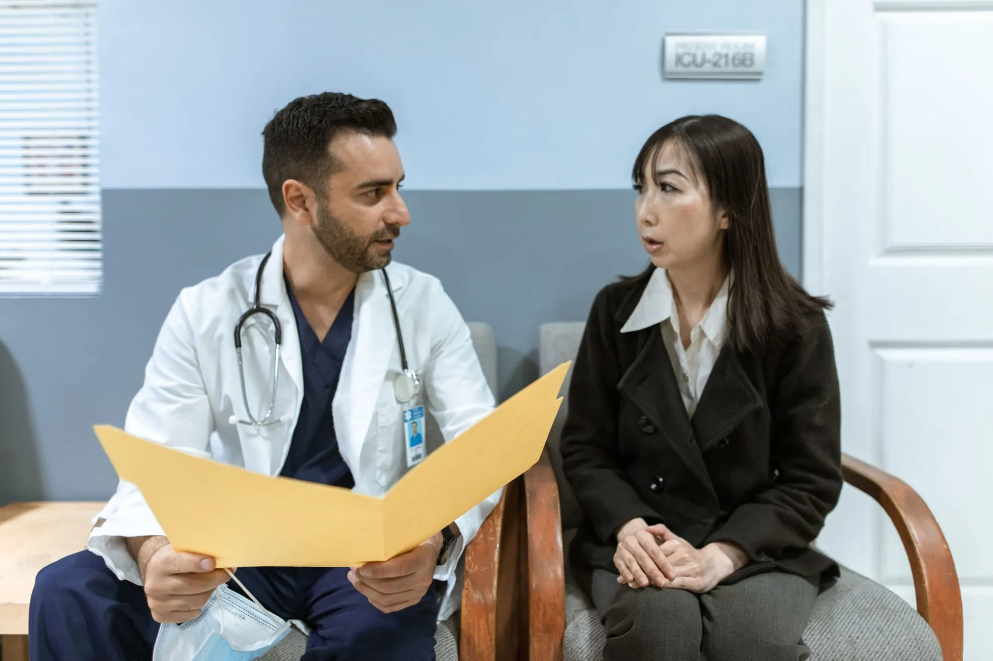 Doctor reviewing results with a patient
