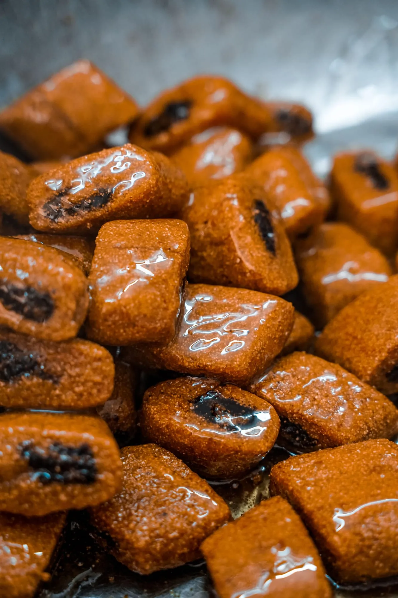 Golden pastries glazed with syrup